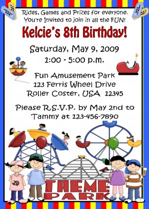 Amusement Park Birthday Invitations Free 8