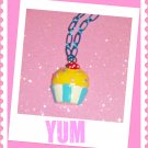 Cute kawaii cupcake necklace