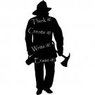 Chalkboard Firefighter - Vinyl Wall Decal