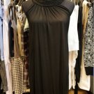 Black Knitted Cotton Collar Evening Dress