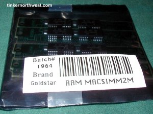 Vintage Apple MAC RAM Simm 2M Goldstar 512K x4