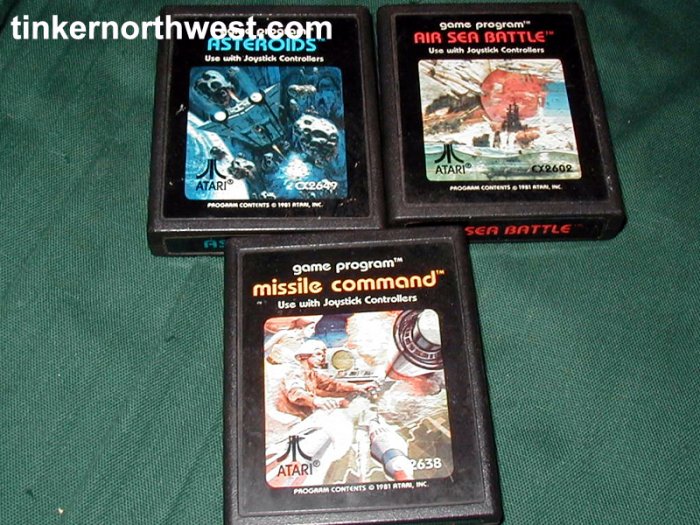 Atari 2600 MISSILE COMMAND, ASTEROIDS, AIR SEA BATTLE