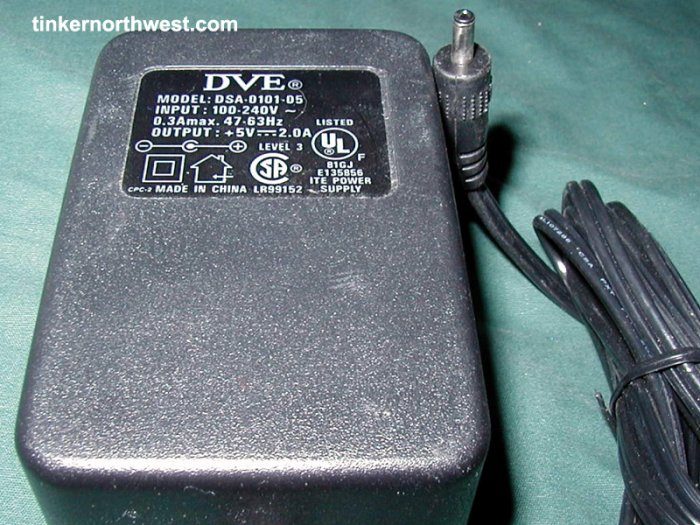 DSA-0101-05 AC Power Adapter 5VDC 2A Ext Drive Supply