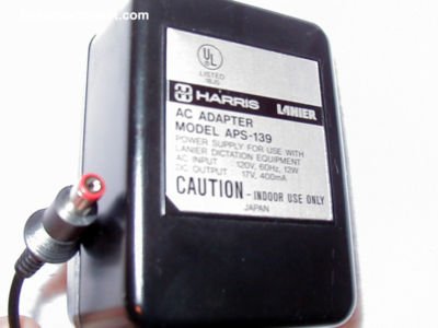 Harris Lanier APS-139 AC Power Adapter 17V 400ma  P-140