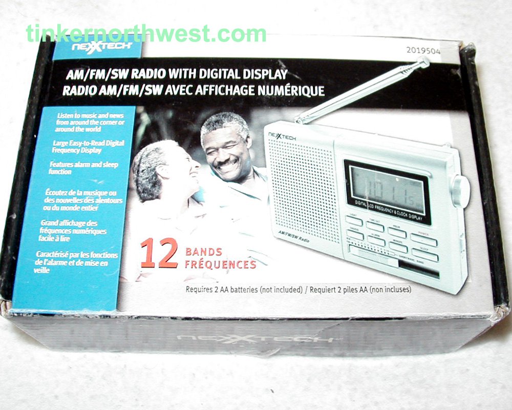 NexxTech 2019504 12 Bands AM FM SW Radio with Digital Display