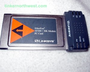 Linksys EtherFast 10/100 + 56K Modem PC Card PCMLM56