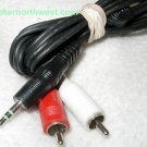 3.5MM MINI PLUG to 2 RCA AUDIO CABLE 3FT Y Adapter DUAL