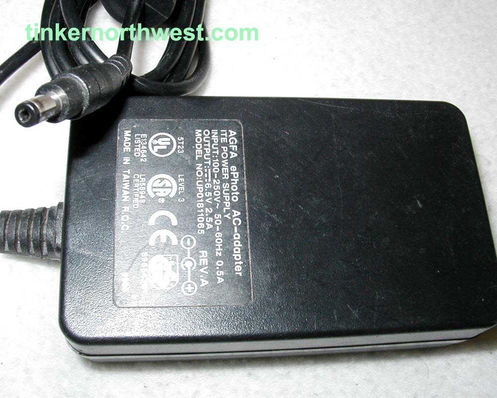 UP01811065  AGFA ePhoto AC Power Adapter 6.5VDC 2.5A Supply
