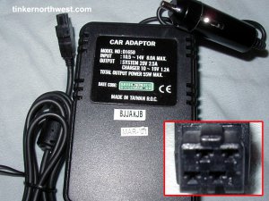 D1650 Car Adapter Umax Actionbook 312T,316T,318P,318T