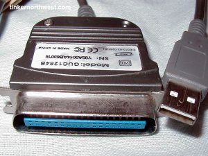 IOGEAR Parallel to USB Adapter PC MAC PRINTER USB CABLE GUC1284B
