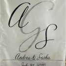 Wedding Monogram Table Runner Banner Decor Fabric Table Centerpiece