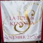 Wedding Monogram Table Runner Banner Decor Fabric Table Centerpiece