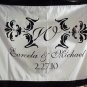 Wedding Monogram Table Runner Banner Decor Fabric Table Centerpiece