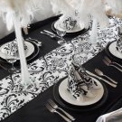 Wedding Table Runner Black and White Runner Table Centerpiece Decor