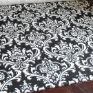 Wedding Black and White Aisle Runner Floral Damask Isle Runner Real Fabric Ceremony Decor