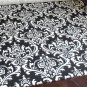 Wedding Black and White Aisle Runner Floral Damask Isle Runner Real Fabric Ceremony Decor