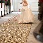 Wedding Aisle Runner Floral Damask Black and Ivory Fabric Isle Runner Ceremony Decor