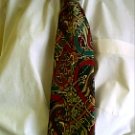 Red back tie with a Blue/Green Design 0234A