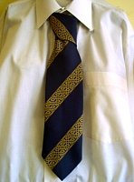 Navy Celtic Strip Tie