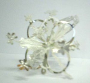 Silver Map Design Snowflake Decoration