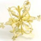 Gold Cross Design Snowflake Decoration