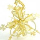 Gold Harp Snowflake Design Decoration