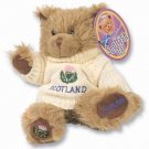 Traditional Bear with White Jumper and Thistle