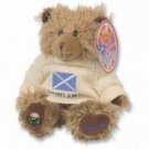 Traditional Bear with White Jumper and Saltire