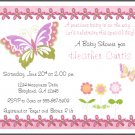 Butterfly Whimsy Custom Baby Shower Invitations