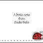 Red Ladybug Custom Thank You Note Cards