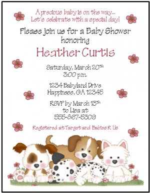 Baby Shower Invitations With Puppy Dogs 8