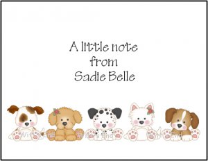 Puppy Dog Custom Thank You Note Cards