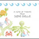 Sea Life Fish Custom Thank You Note Cards