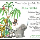Safari Animal Custom Baby Shower Invitations