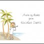 Beach Bride Custom Thank You Note Cards