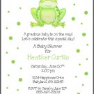 Frog Dots Custom Baby Shower Invitations
