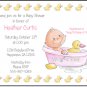 Tub Ducks Custom Baby Shower Invitations Blue Pink
