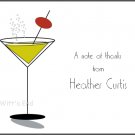 Martini Custom Thank You Note Cards