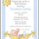 Boy in Hammock Custom Baby Shower Invitations
