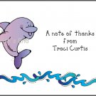 Dolphin Custom Thank You Note Cards