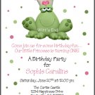 Frog Prince Princess Custom Birthday Party Invitations