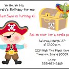 Pirate Custom Birthday Party Invitations Boy Girl