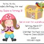 Pirate Custom Birthday Party Invitations Boy Girl