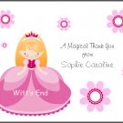Pretty in Pink Princess Custom Thank You Note Cards