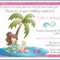 Island Mermaid Custom Birthday Party Invitations