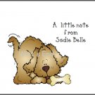 Puppy Dog with Bone Custom Thank You Note Cards