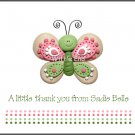 Whimsical Butterfly Custom Thank You Note Cards