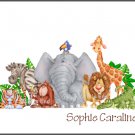 Jungle Safari Animals Custom Thank You Note Cards