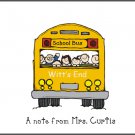 School Bus Custom Teacher Note Cards