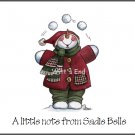 Snowball Juggling Snowman Custom Holiday Note Cards